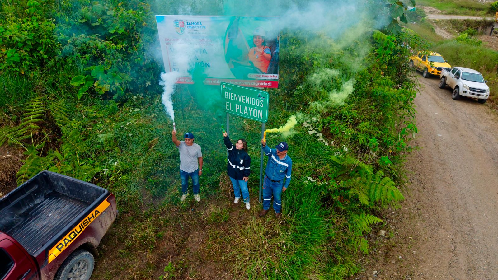 Prefectura entrega histórica vía Santa Cecilia–El Playón en Paquisha